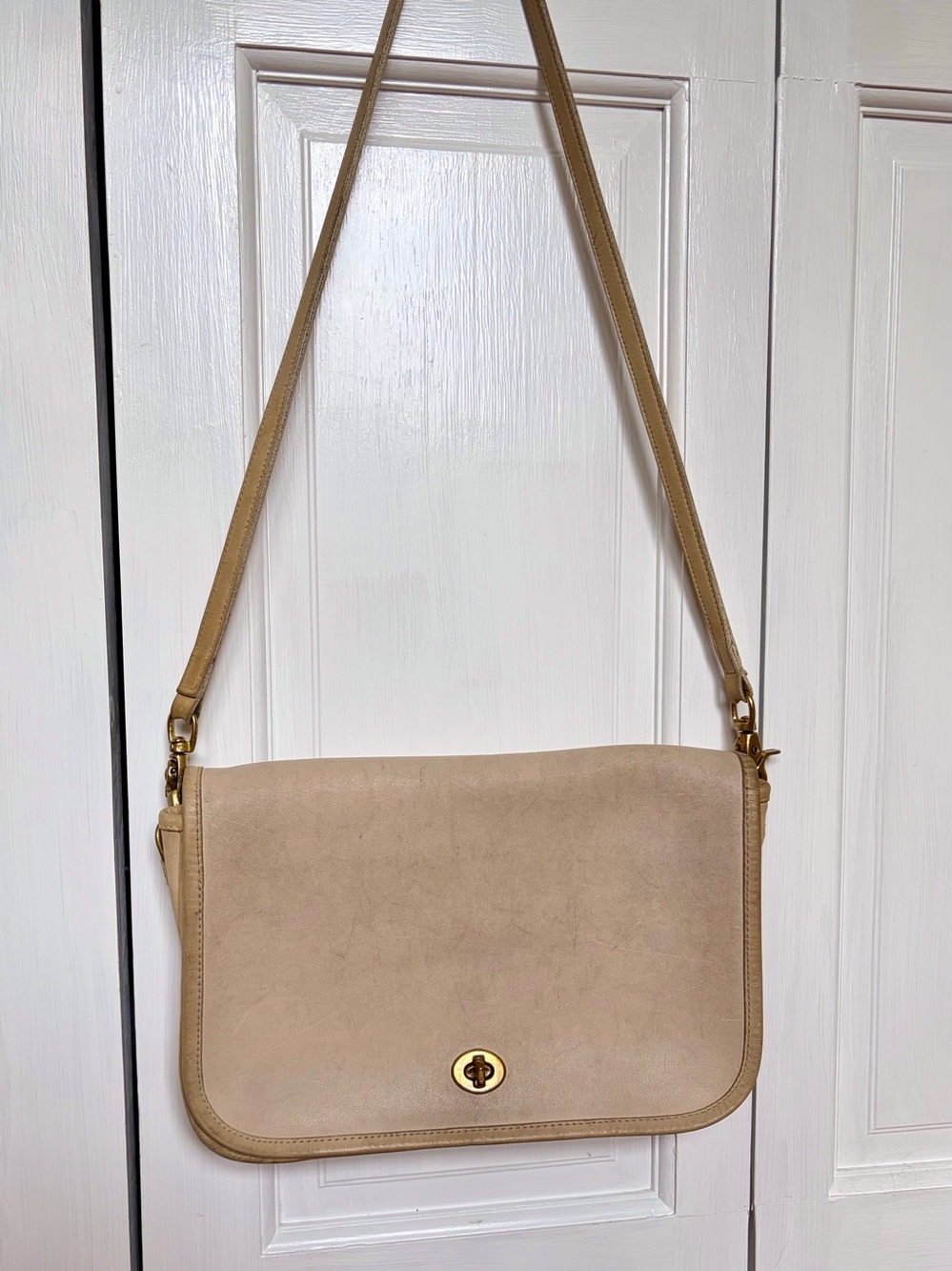 Vintage Coach NYC Convertible Clutch in Bone